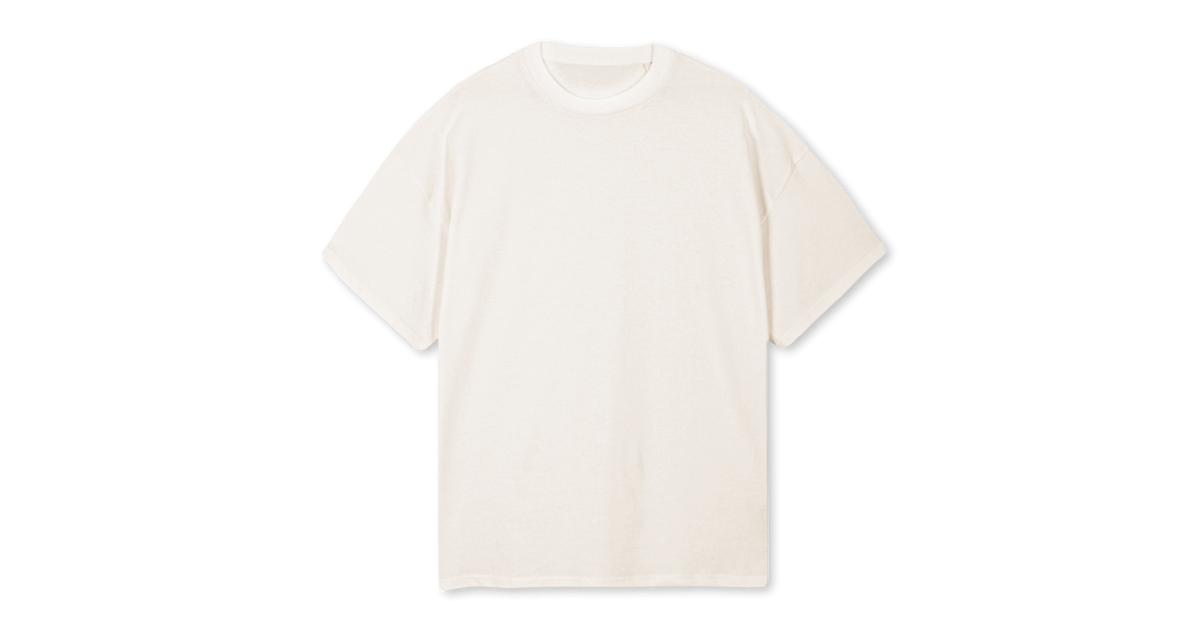 Short Sleeve Oversized Heavyweight T-shirt : Vintage White